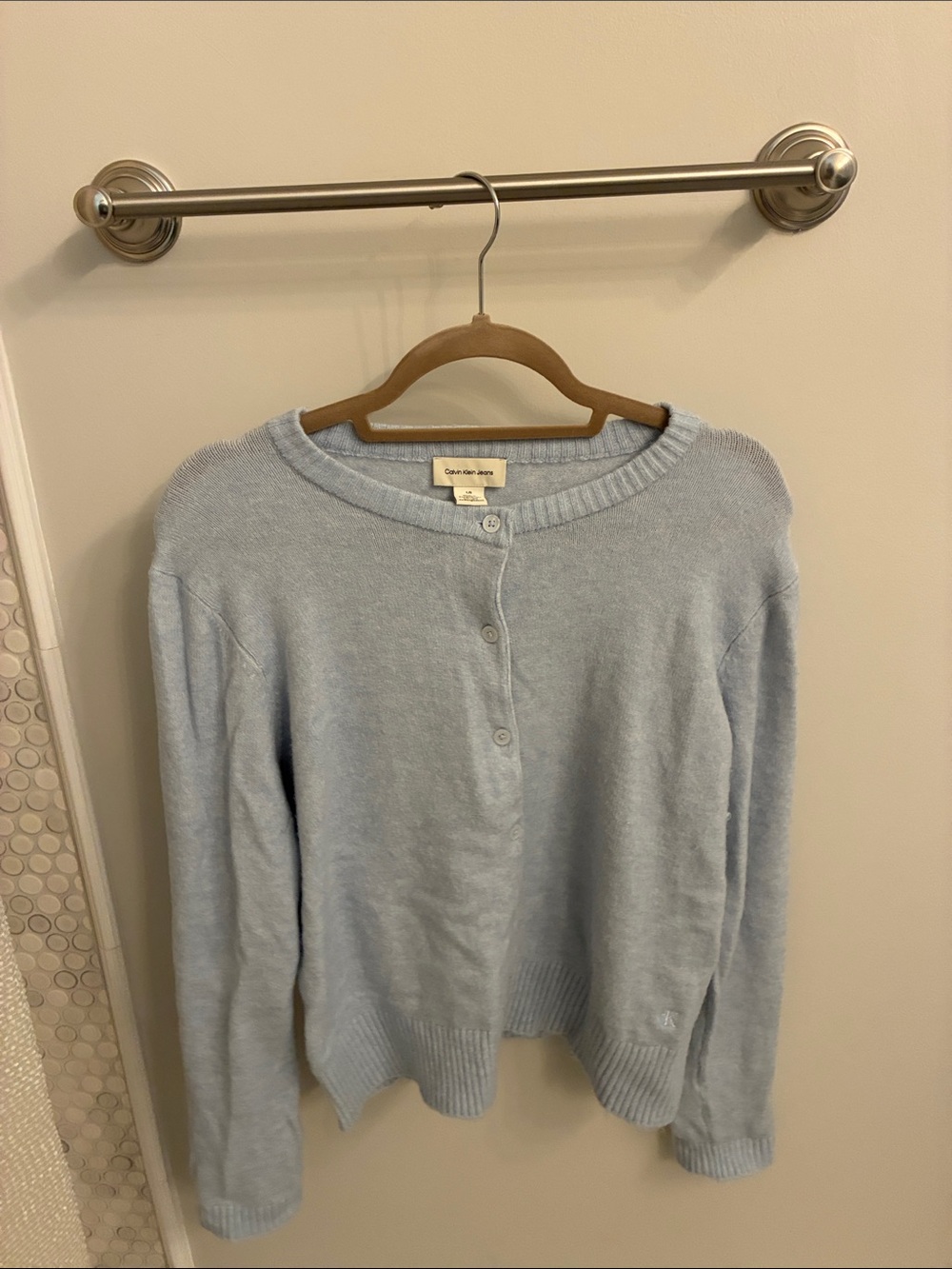 Calvin Klein Jeans Light Blue Women's Button-Front Cardigan